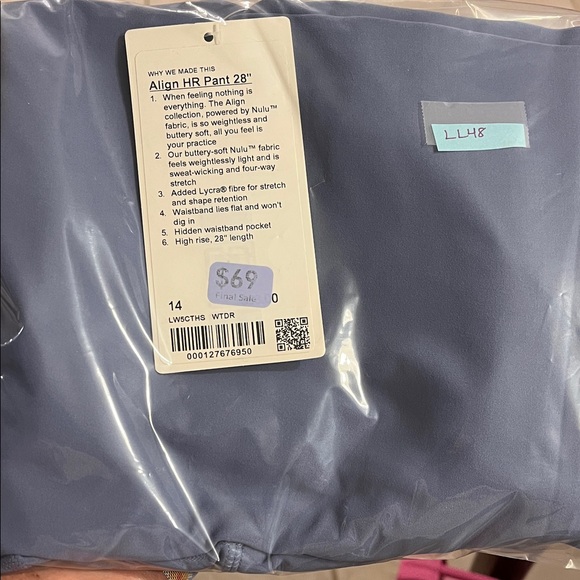 NWT Lululemon Align HR 28” Misty Blue High-Waisted Leggings LL48 - Picture 5 of 5